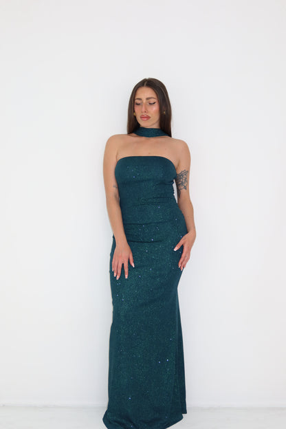 Vestido Celine Petróleo