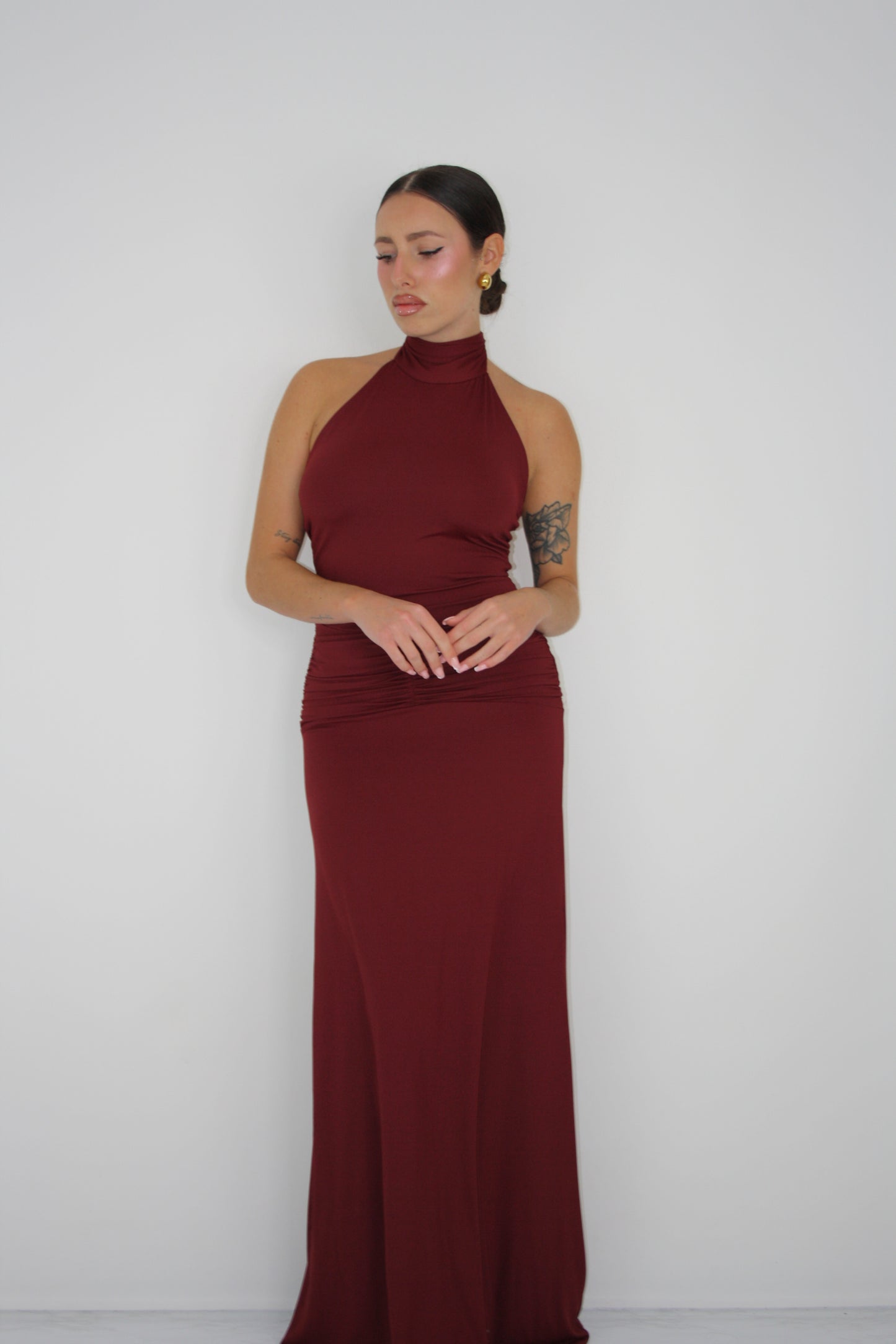 Vestido Elvira Borgonha