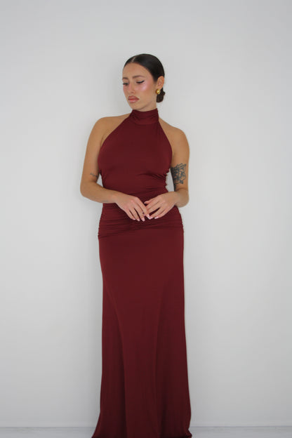 Vestido Elvira Borgonha