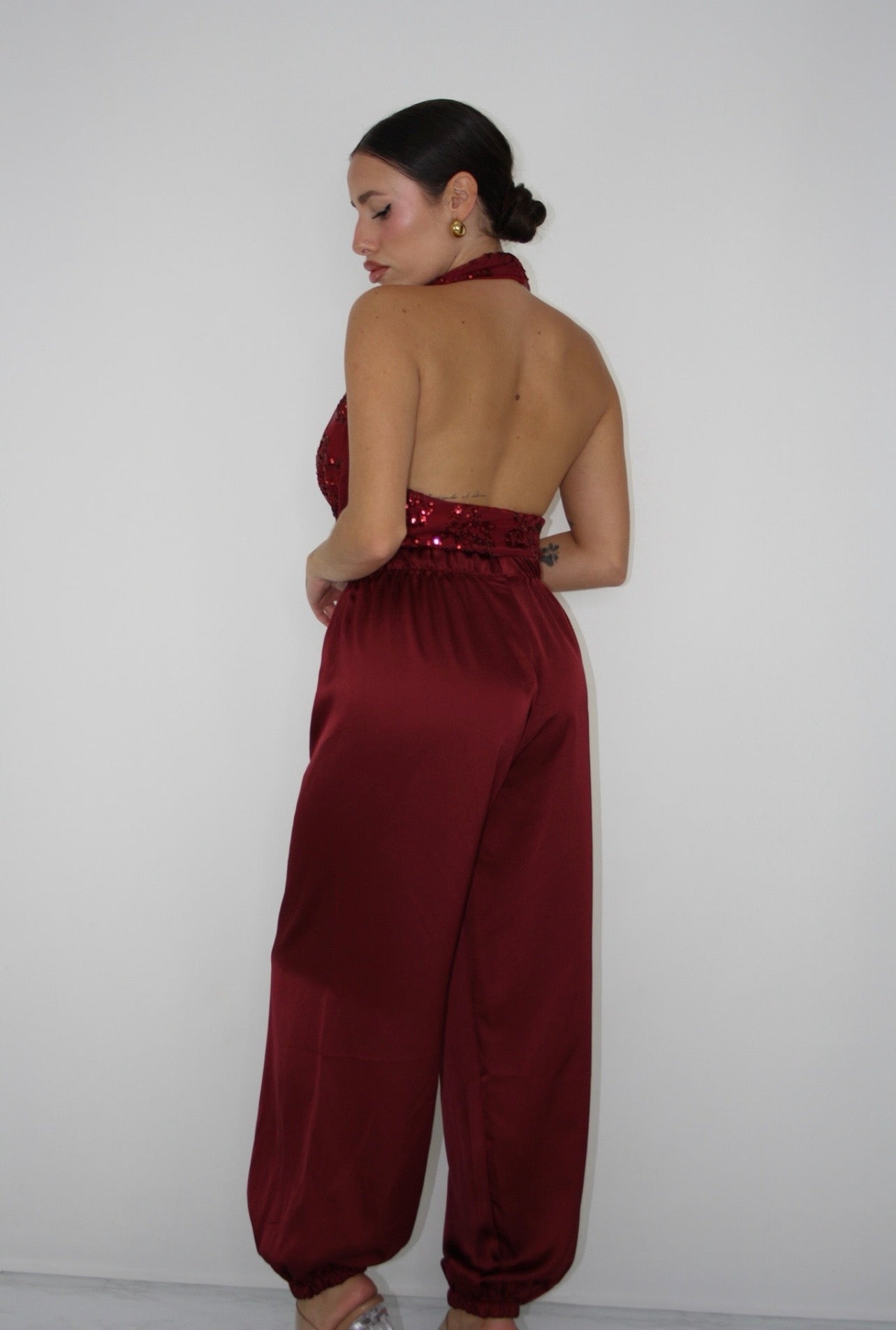 Pantalón Raso Lydia Vino