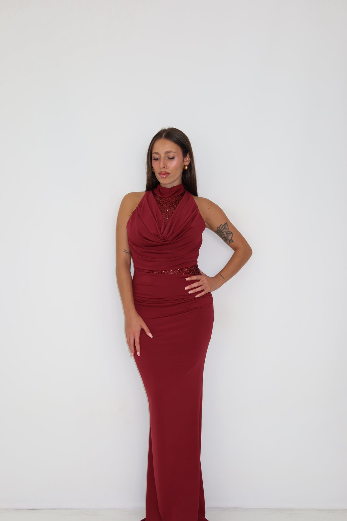 Vestido Keyla Burdeos