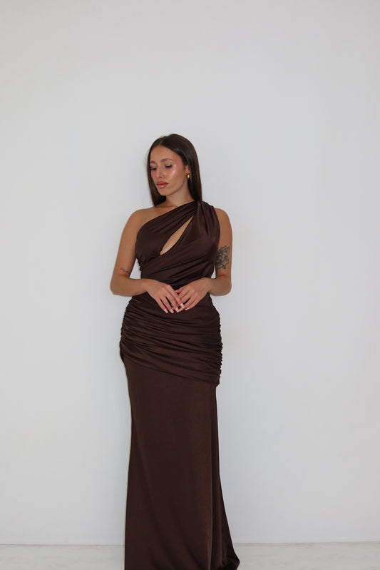 Vestido Zaina Marrón