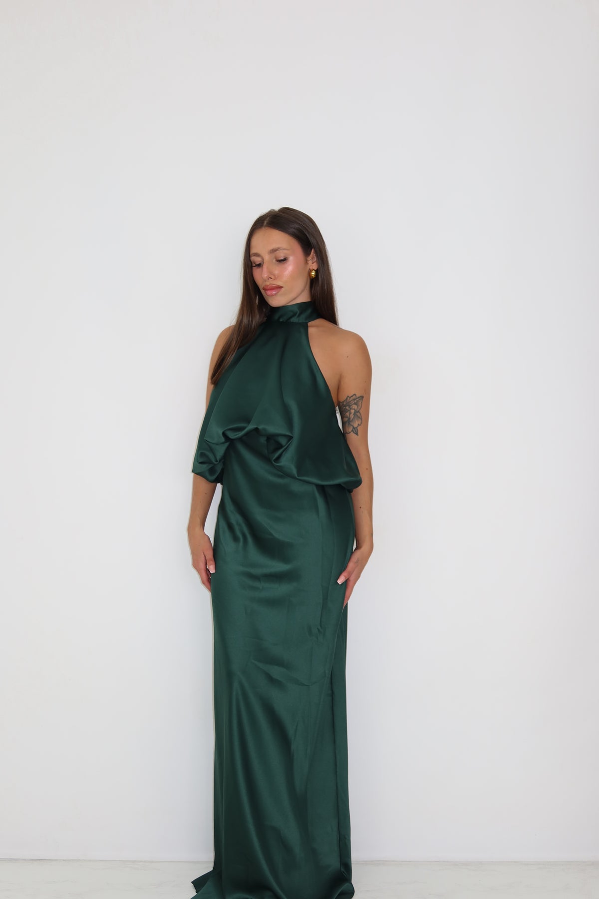 Vestido Galatea Verde Botella