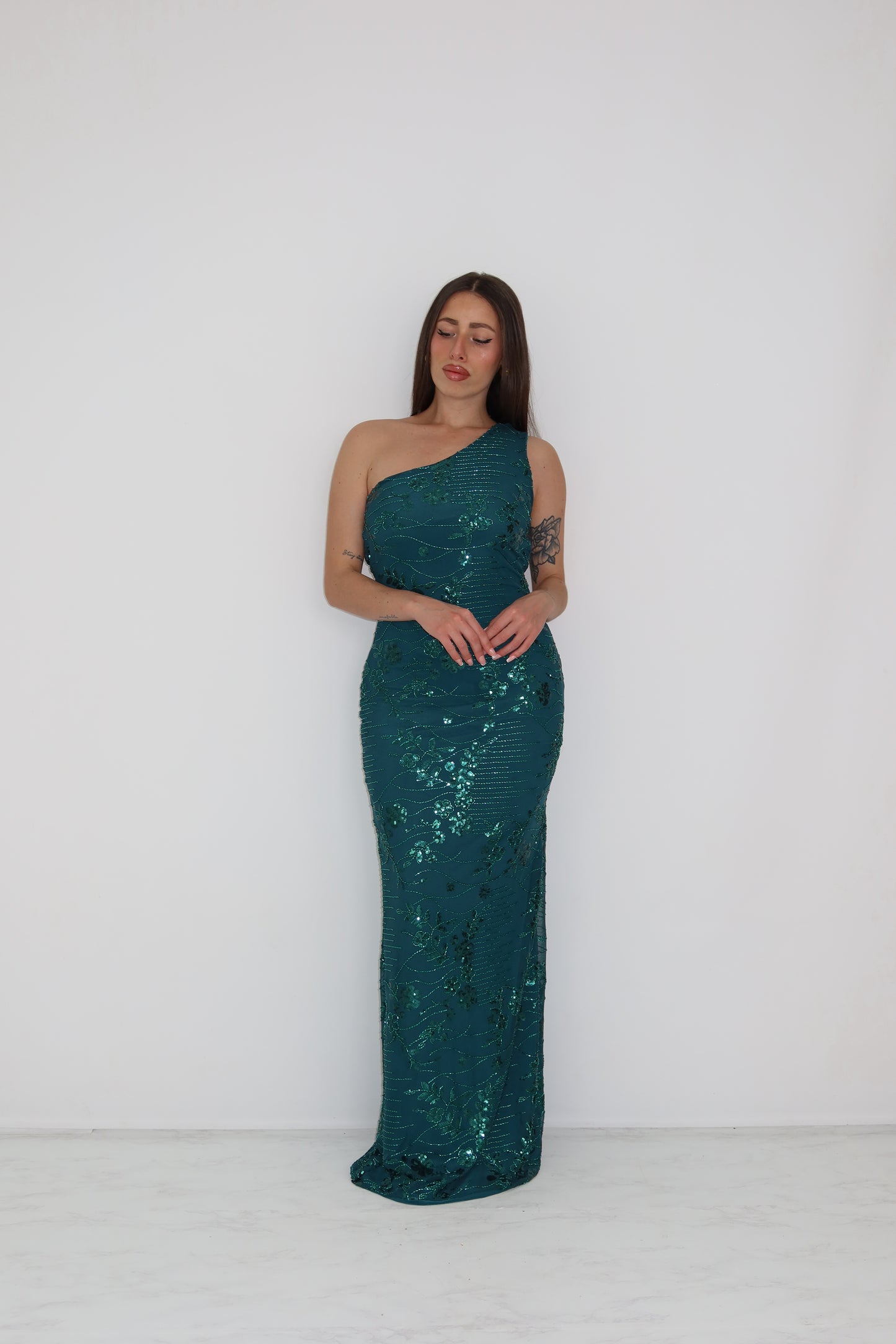 Vestido Aria Verde Botella