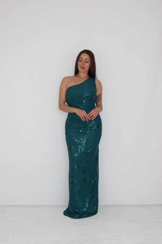 Vestido Aria Verde Botella