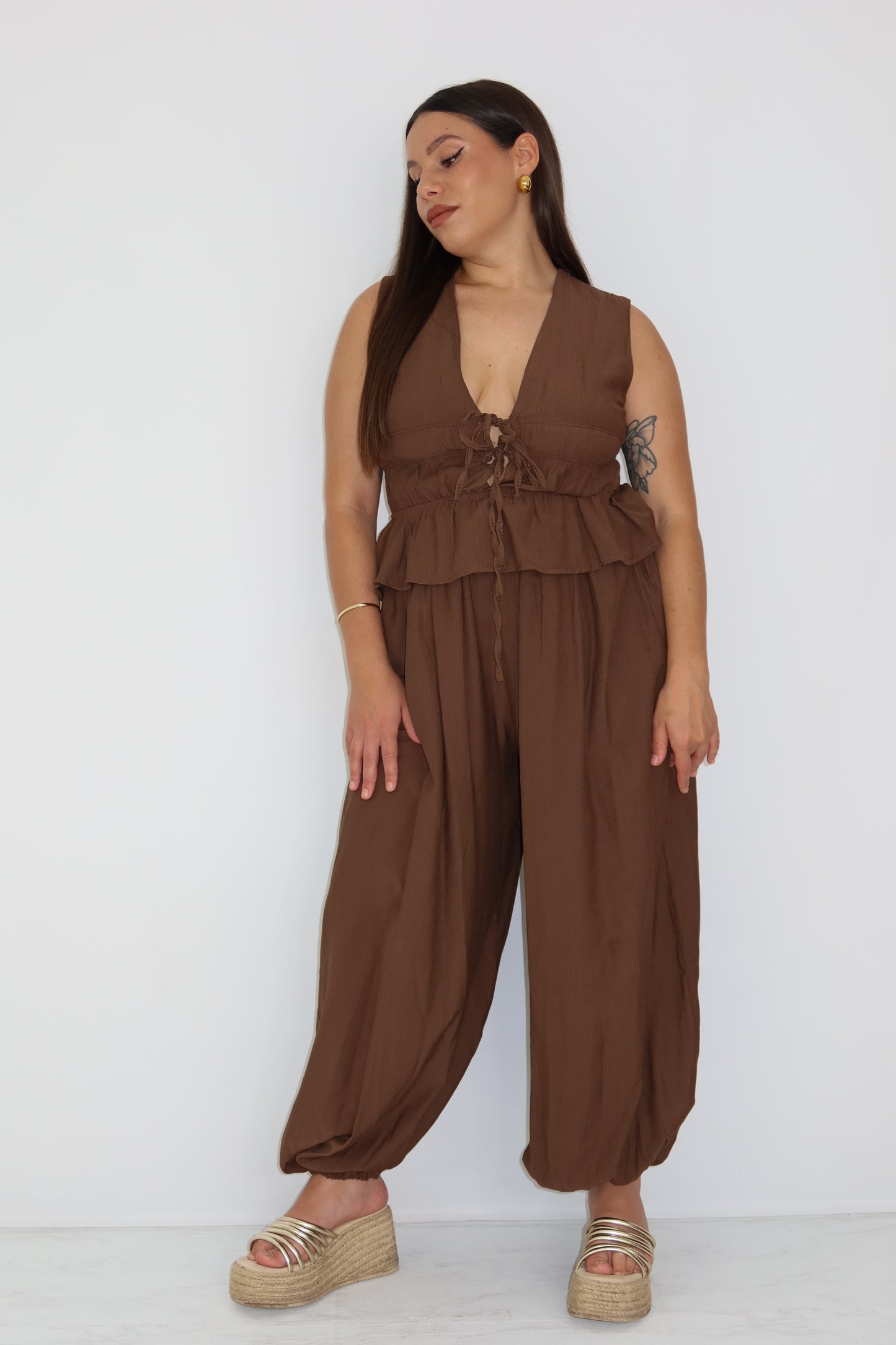 Conjunto Thaisa Marrón