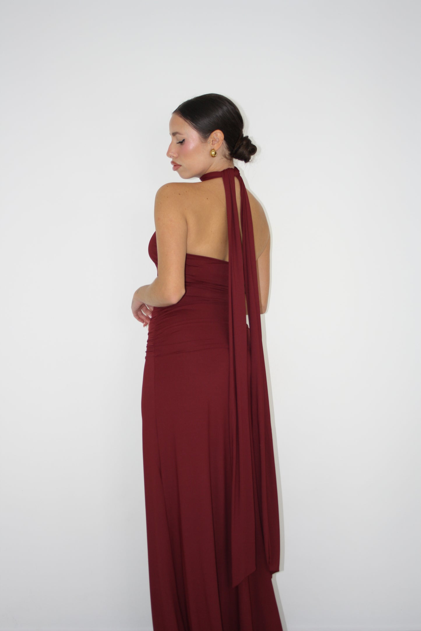Vestido Elvira Borgonha