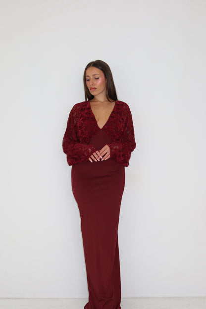 Vestido Isara Burdeos
