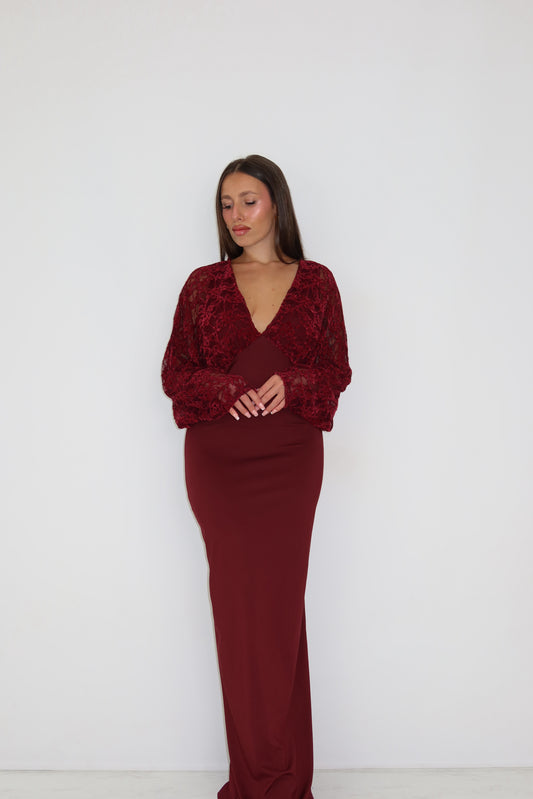Vestido Isara Burdeos