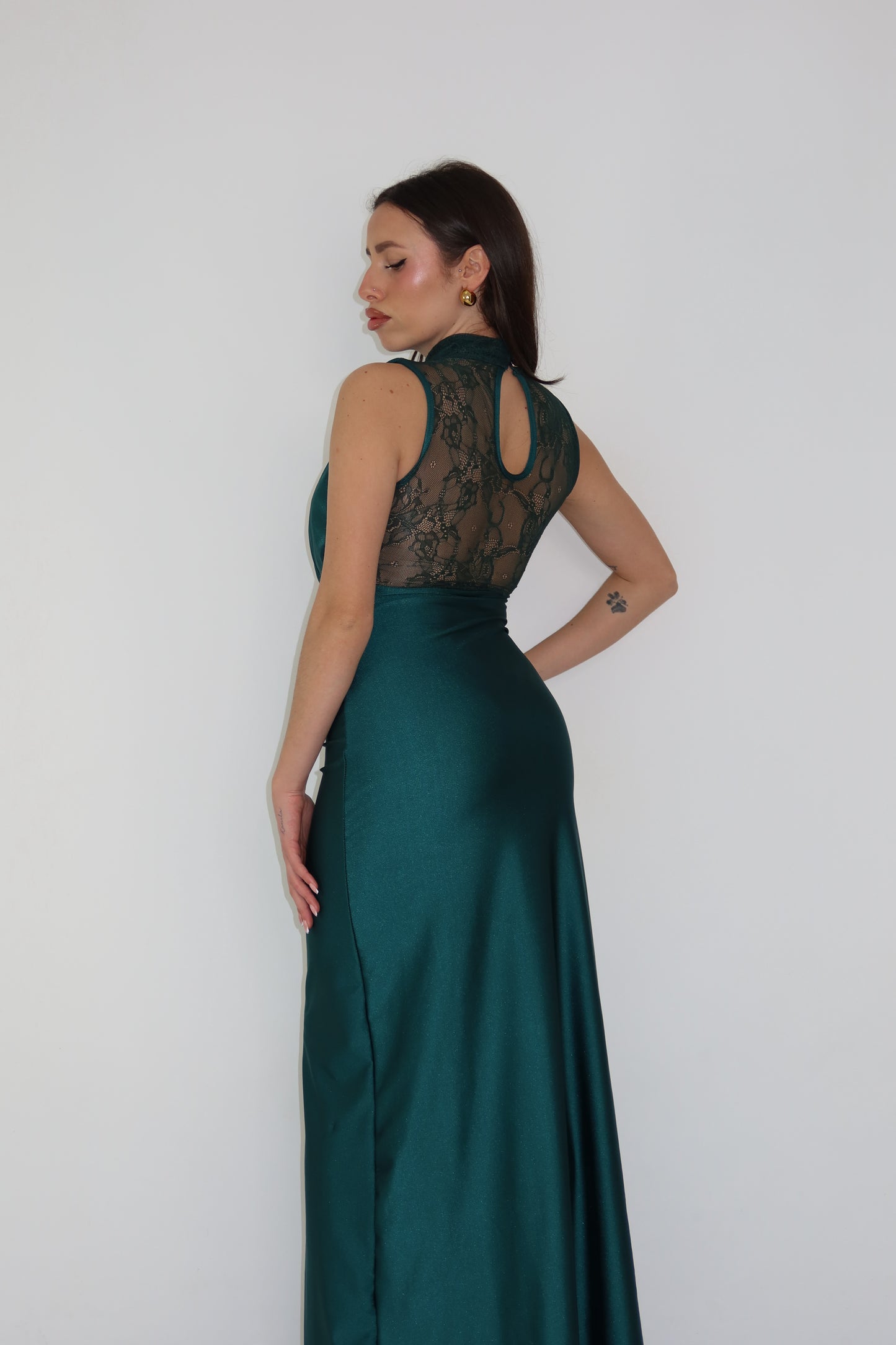 Vestido Luanda Verde Garrafa