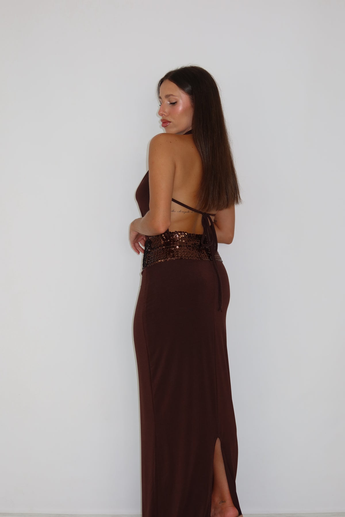 Vestido Elaina Marrón
