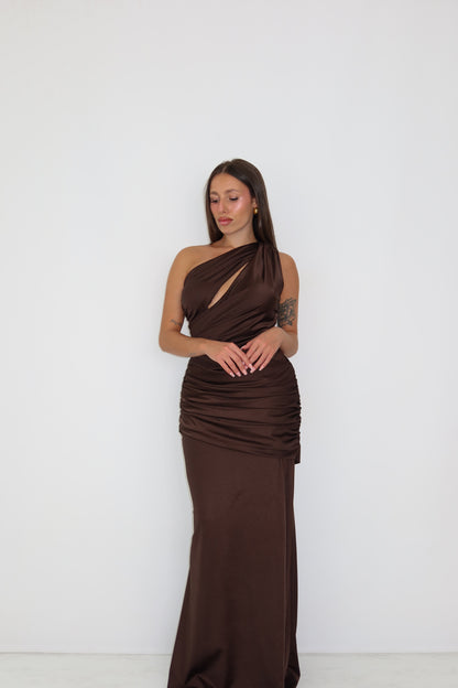 Vestido Zaina Marrón