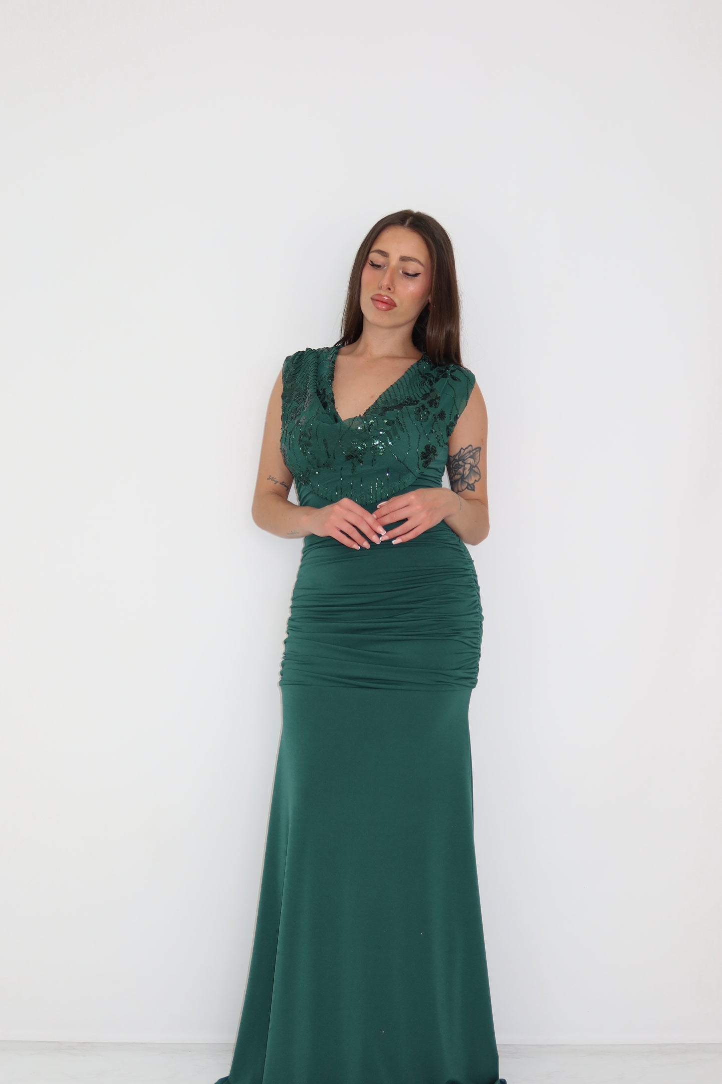 Vestido Iria Verde Botella