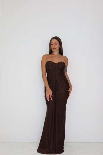 Vestido Leia Marrón