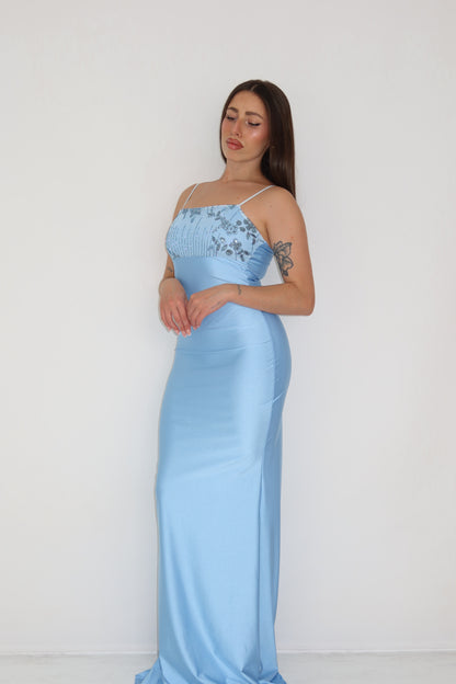 Vestido Tiana Azul Celeste