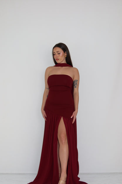 Vestido Chia Wine
