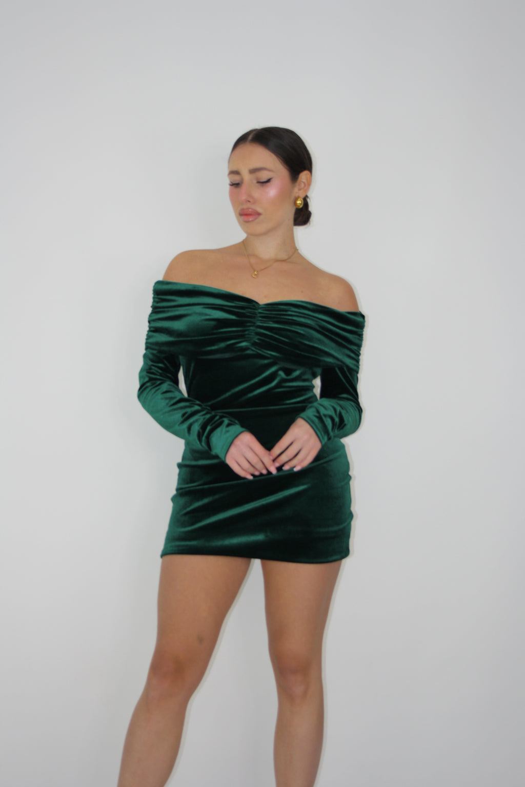 Vestido Fadia Verde Botella
