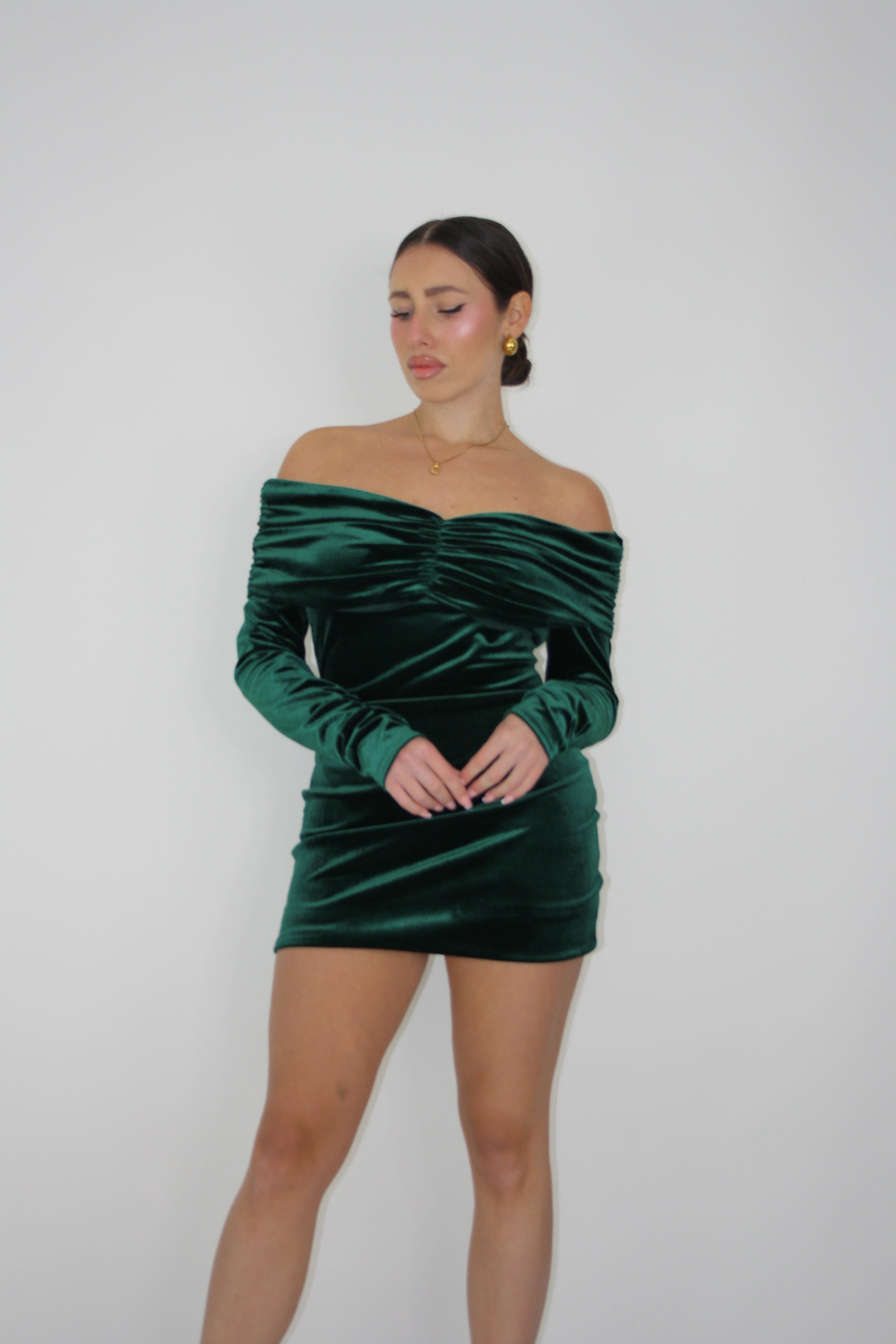 Vestido Fadia Verde Botella