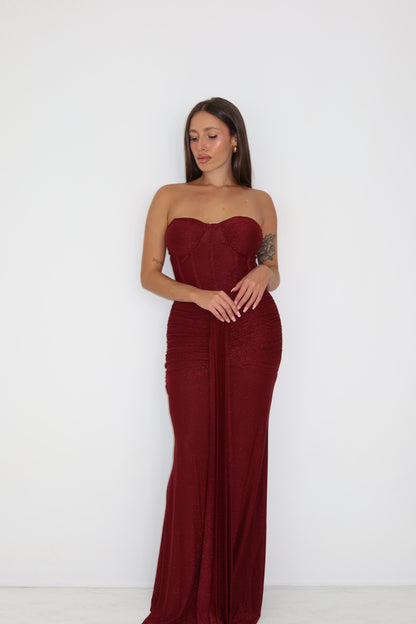 Vestido Leia Burdeos