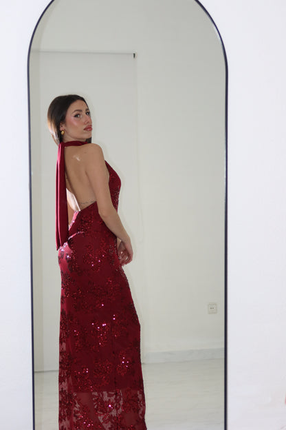 Vestido Indie Burdeos