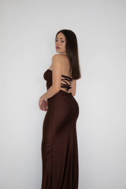 Vestido Agnes Marrón