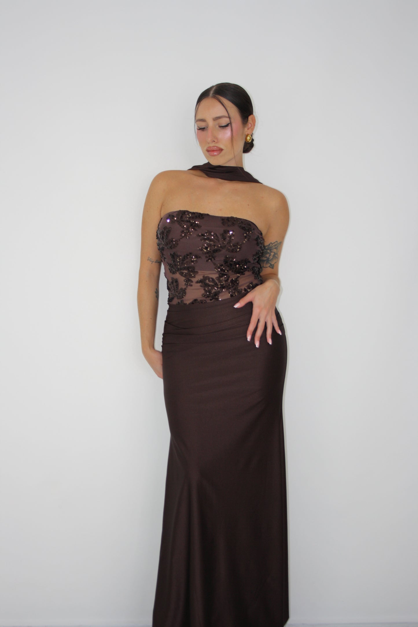 Vestido Nicolette Marrón