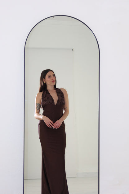 Vestido Promesa Marrón