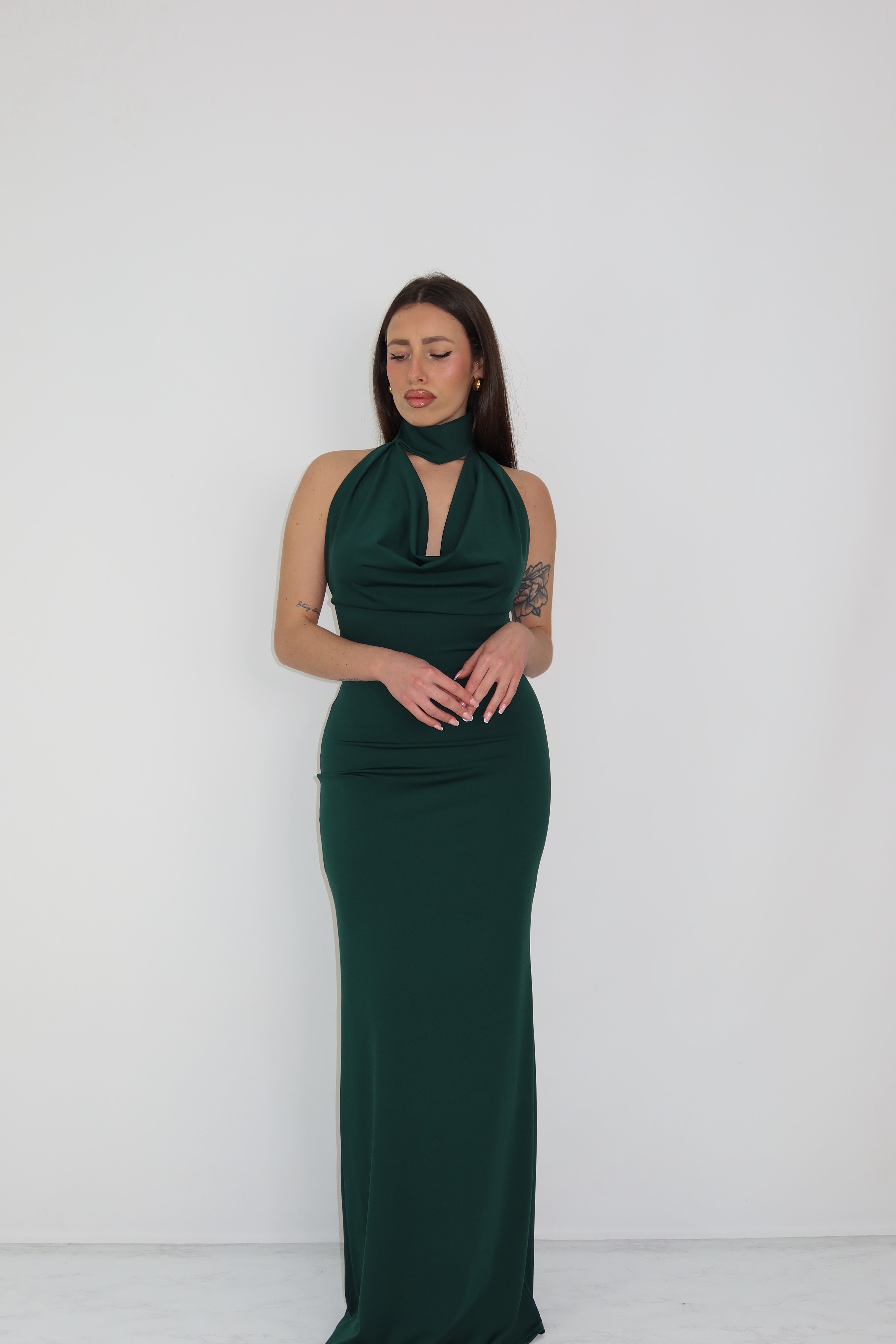 Vestido Thila Verde Botella