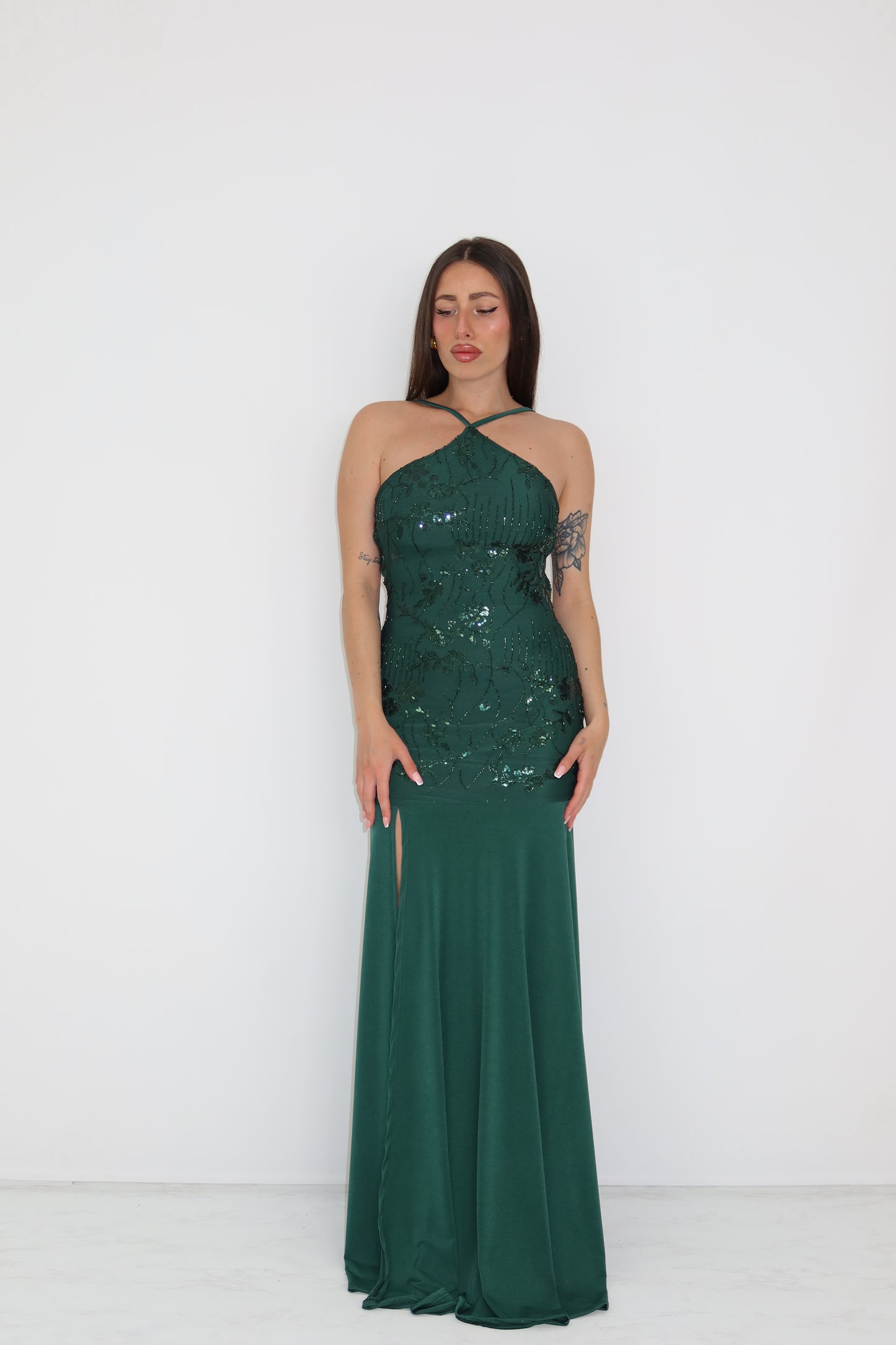 Vestido Naida Verde Botella