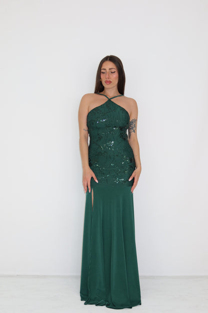 Vestido Naida Verde Botella