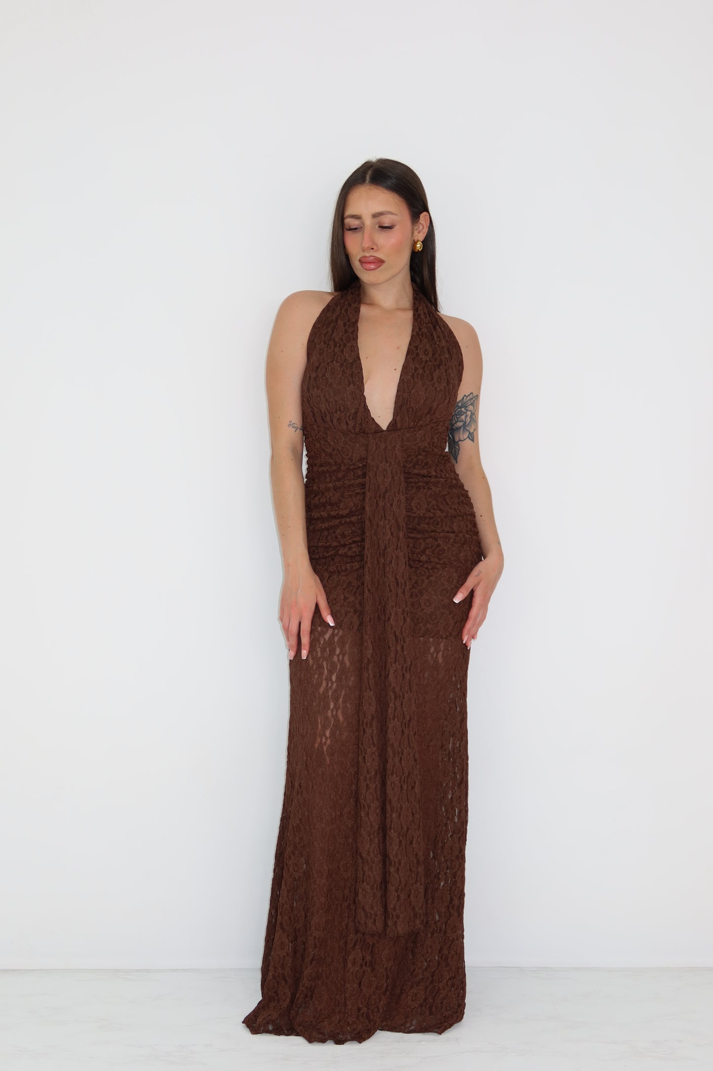 Vestido Zia Marrón