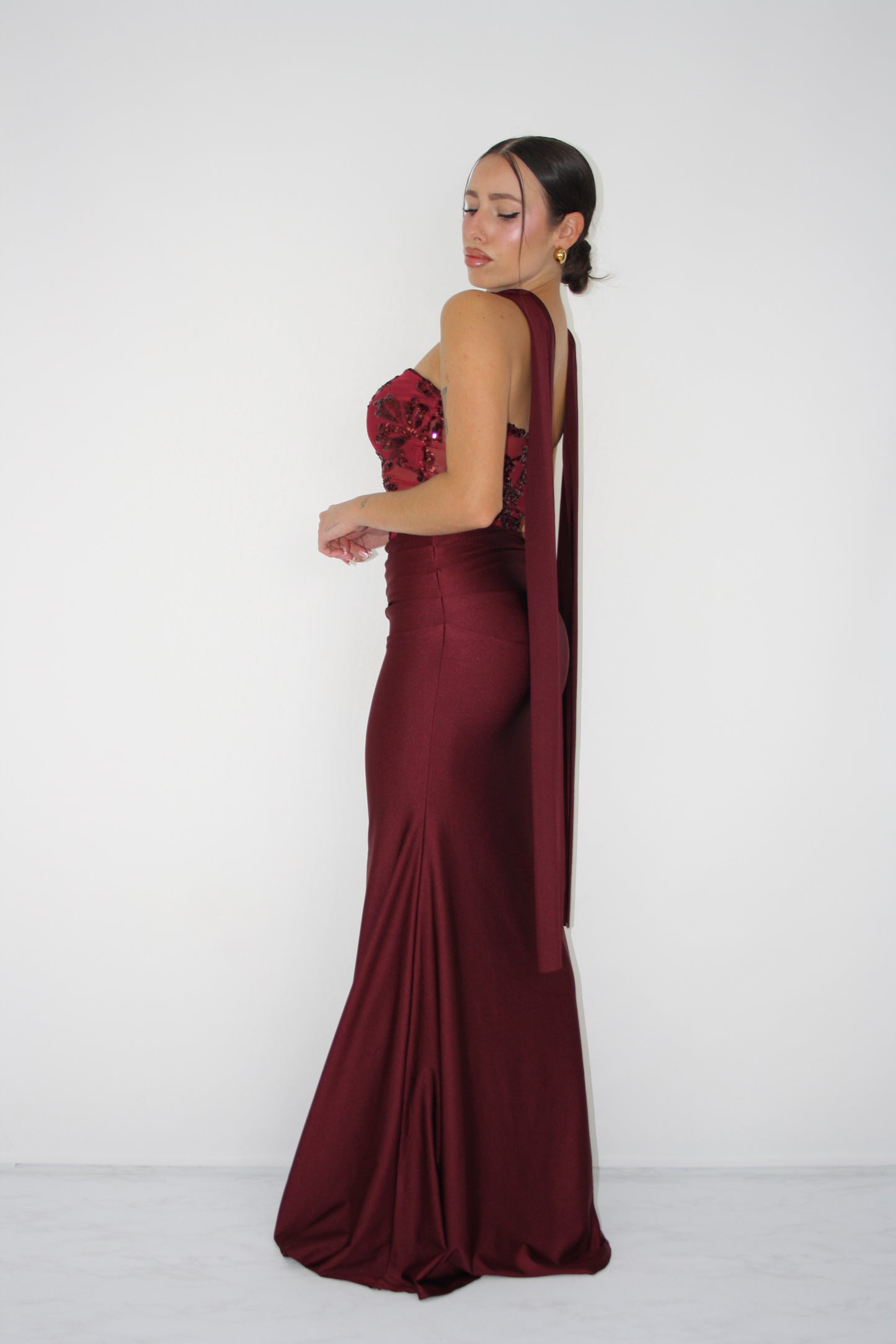Vestido Nicolette Granate