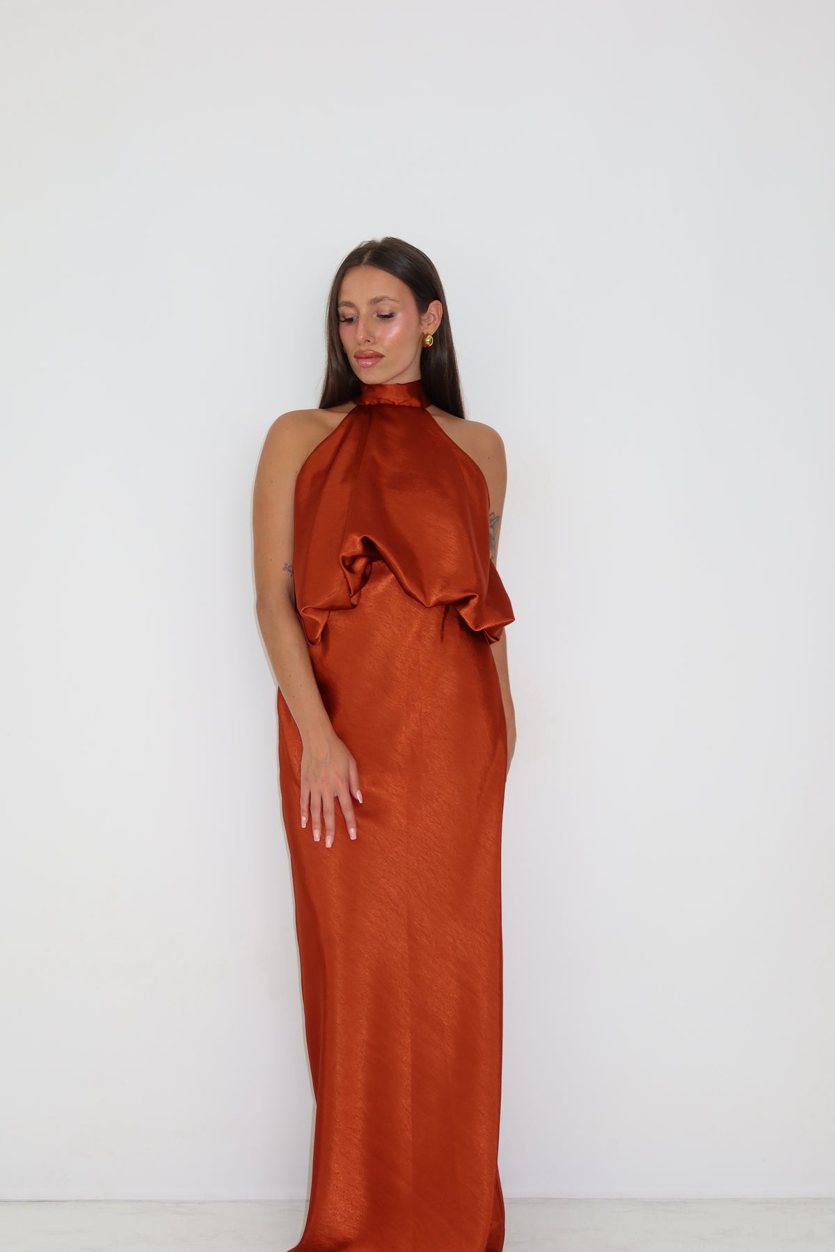 Vestido Galatea Teja