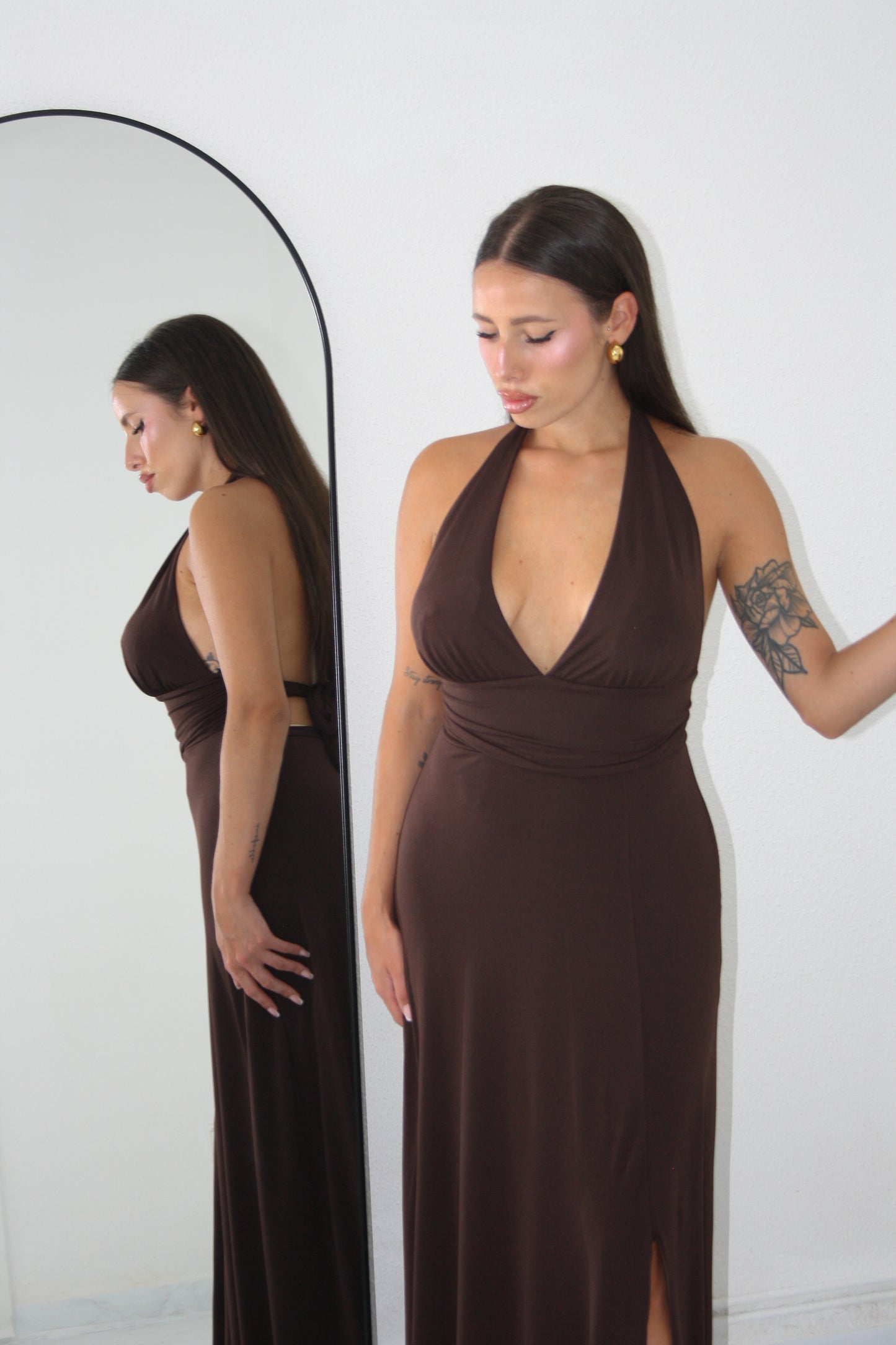 Vestido Zyan Marrón