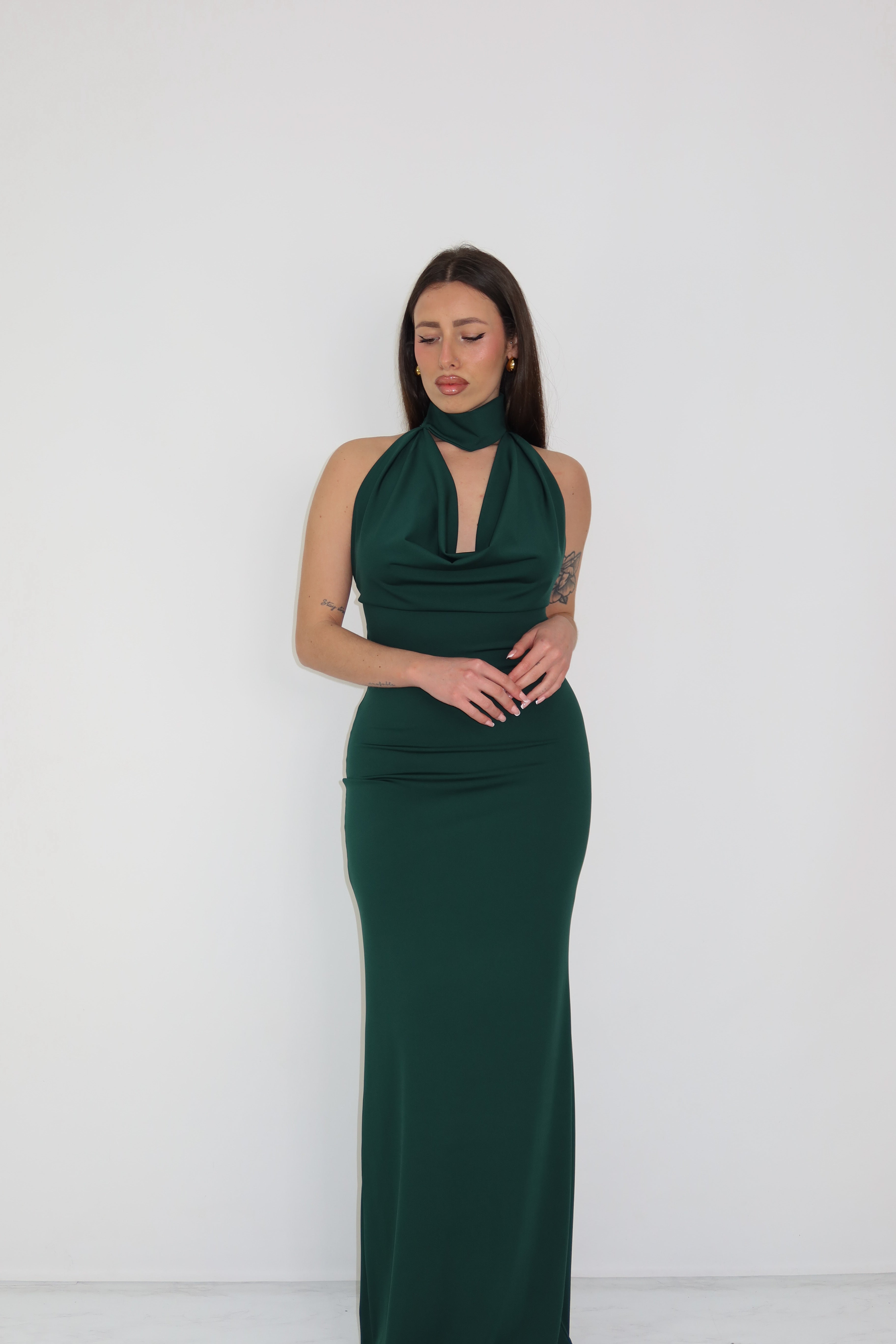 Vestido Thila Verde Botella