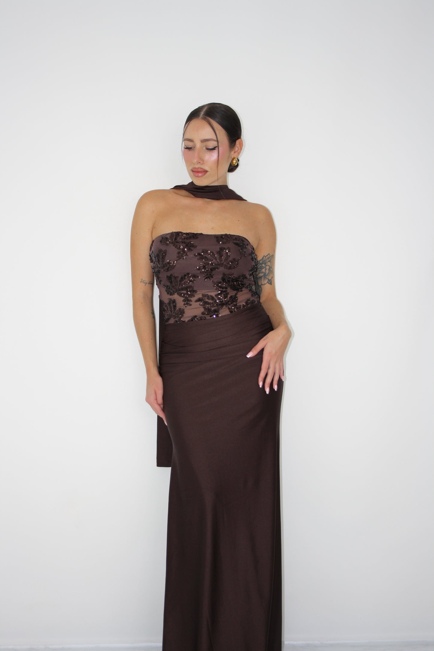 Vestido Nicolette Marrón