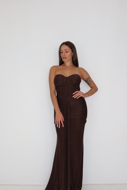 Vestido Leia Marrón