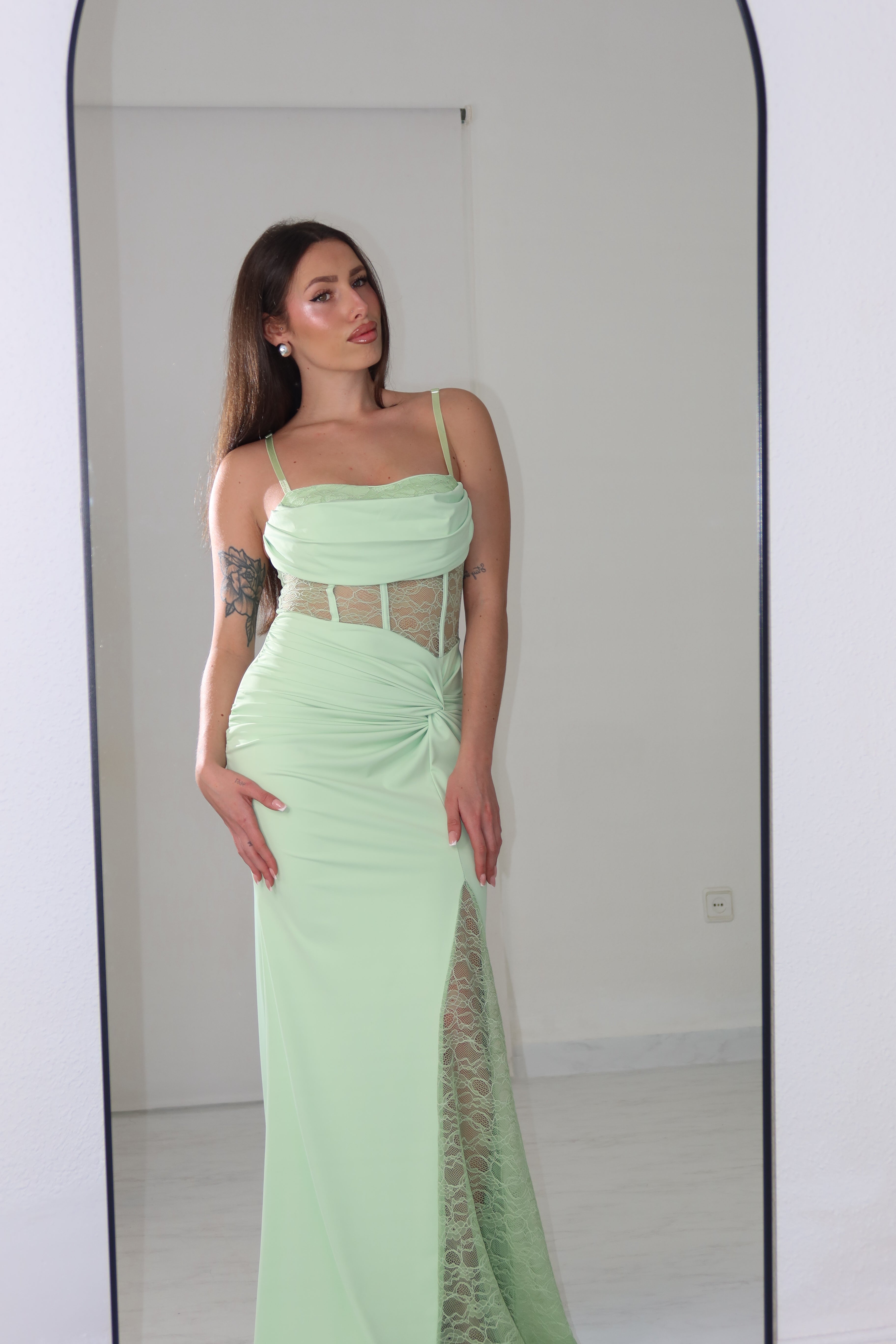 Vestido Ariza Verde Matcha