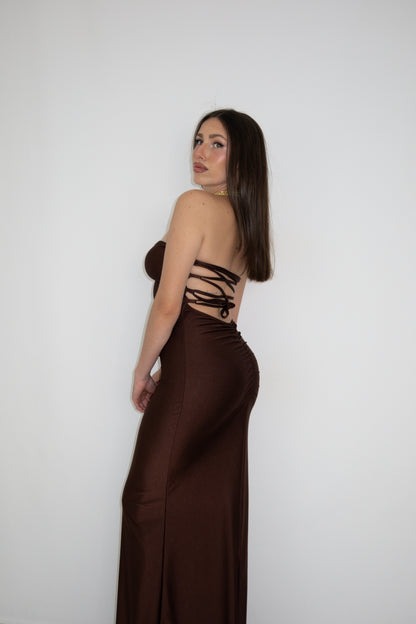 Vestido Agnes Marrón