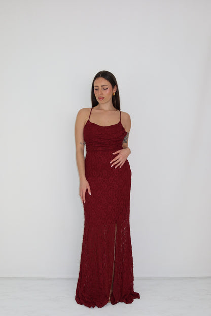 Vestido bordeaux de Delhi