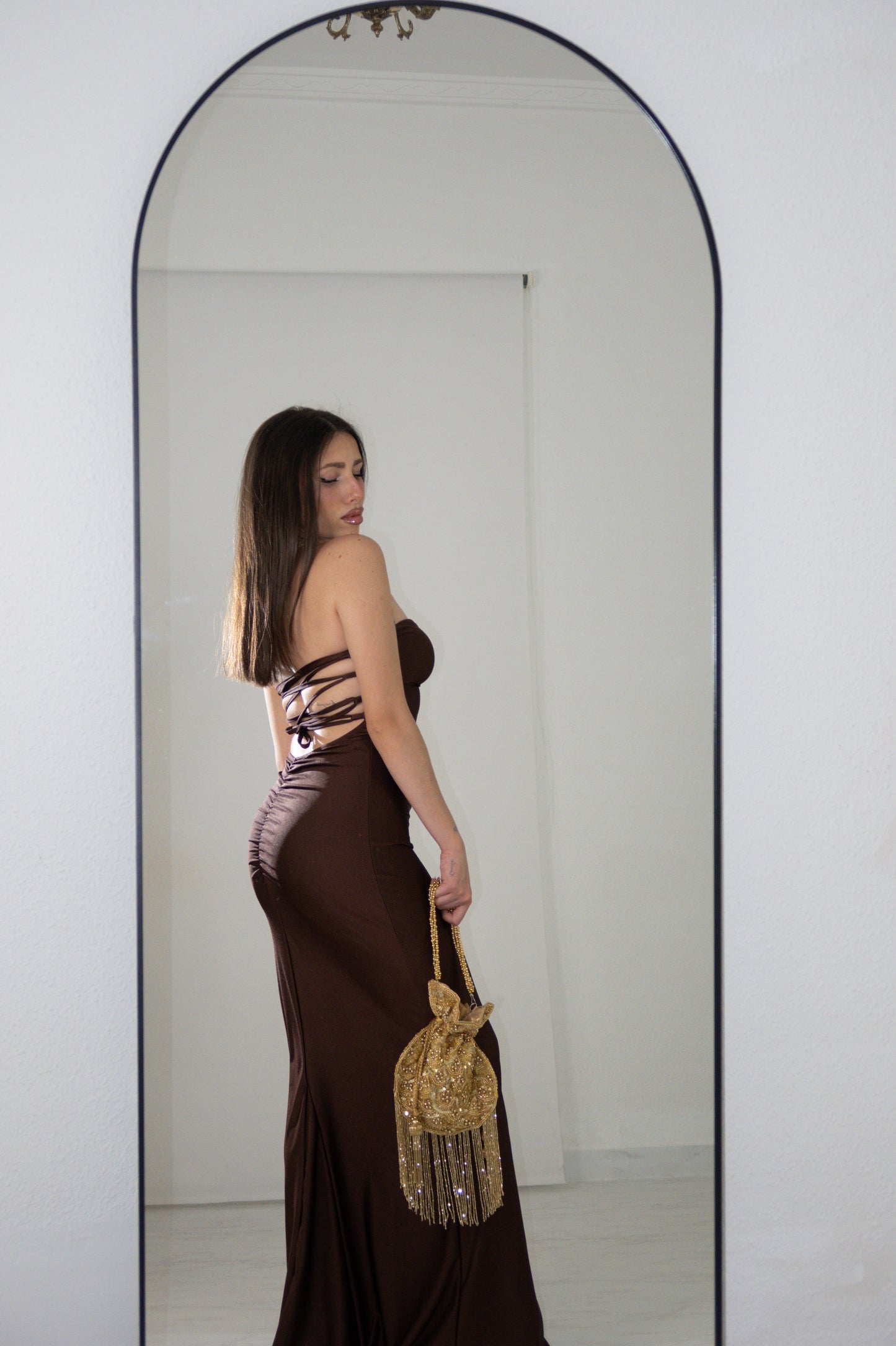 Vestido Agnes Marrón
