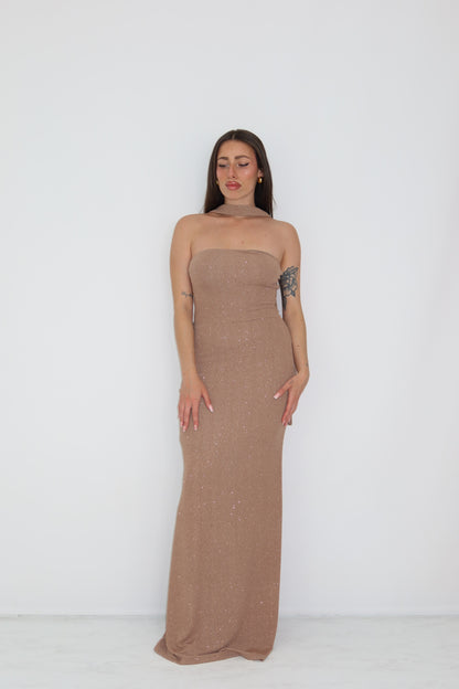 Vestido Celine Camel