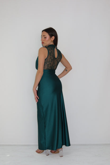 Vestido Luanda Verde Garrafa