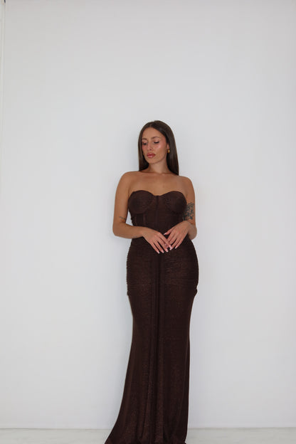 Vestido Leia Marrón