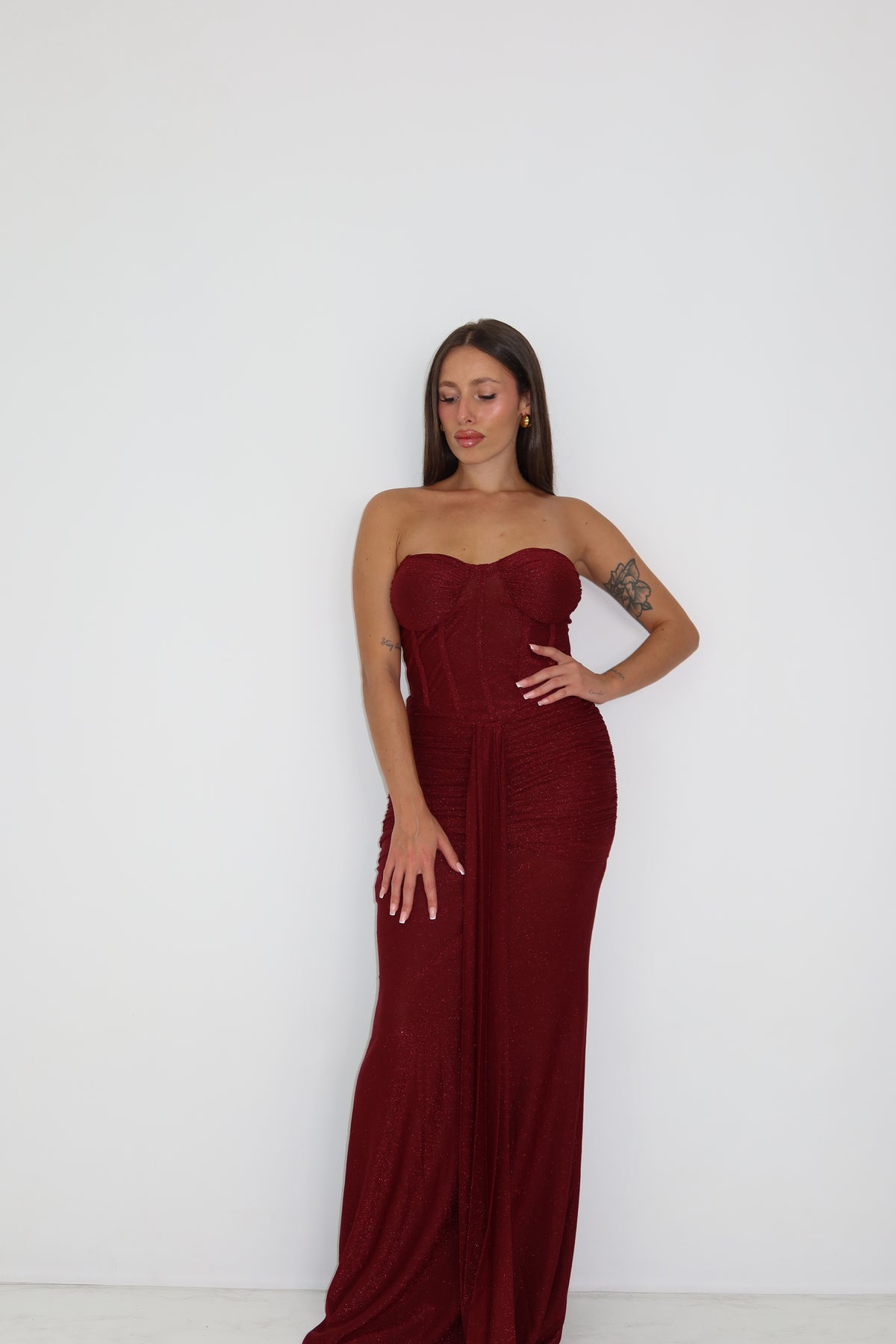 Vestido Leia Burdeos