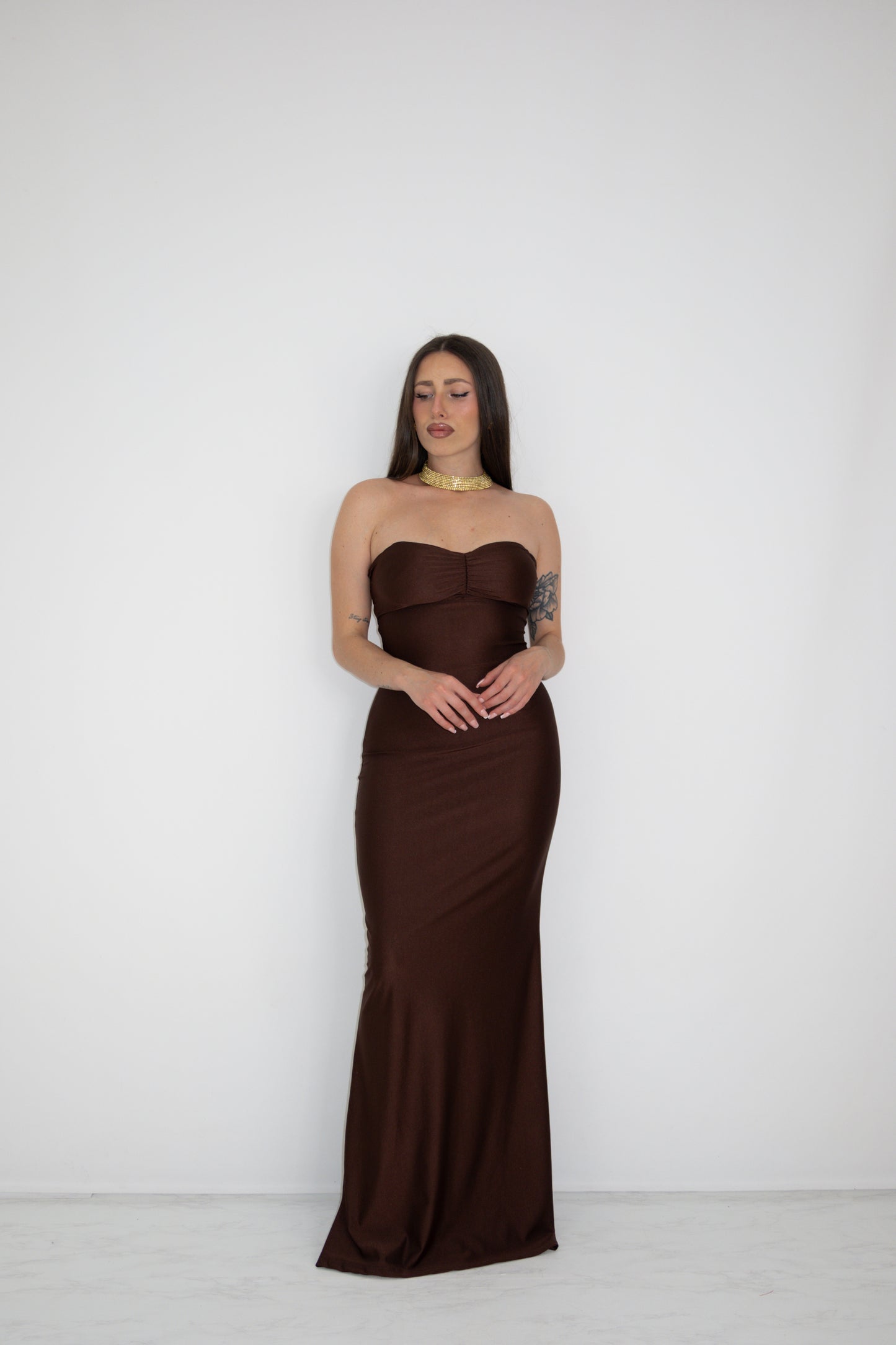 Vestido Agnes Marrón
