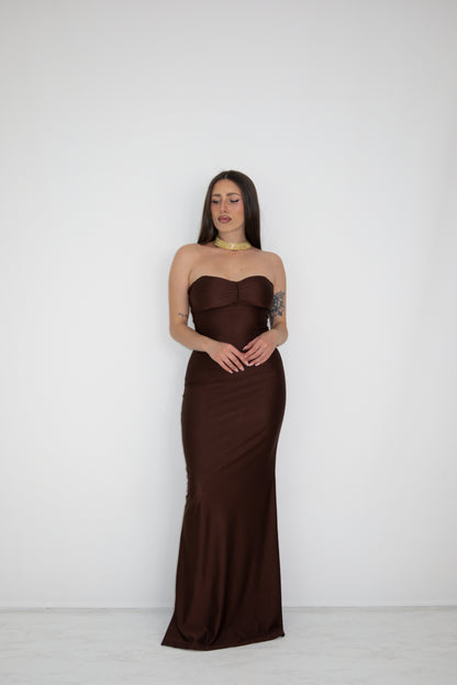 Vestido Agnes Marrón