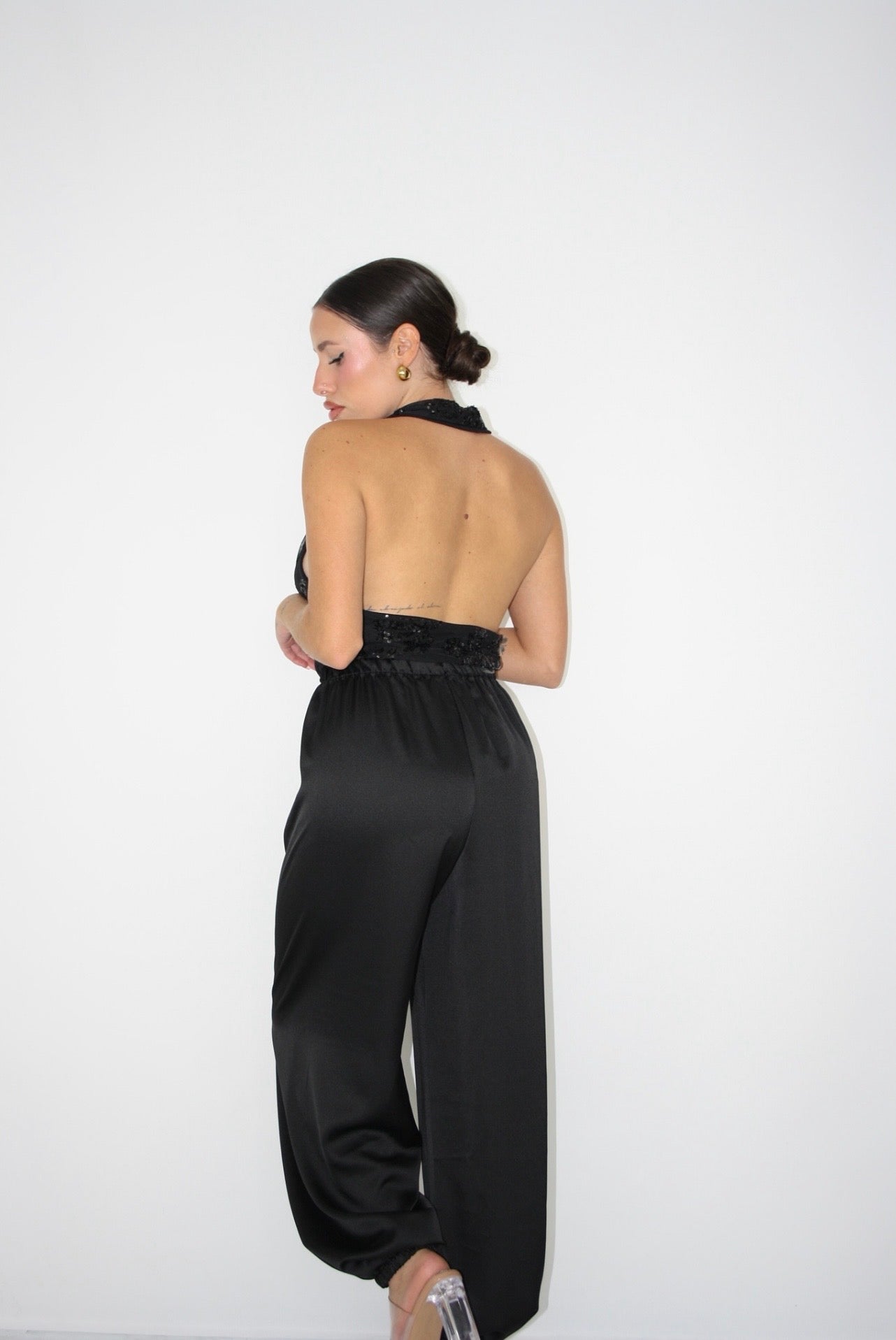 Pantalón Raso Lydia Negro