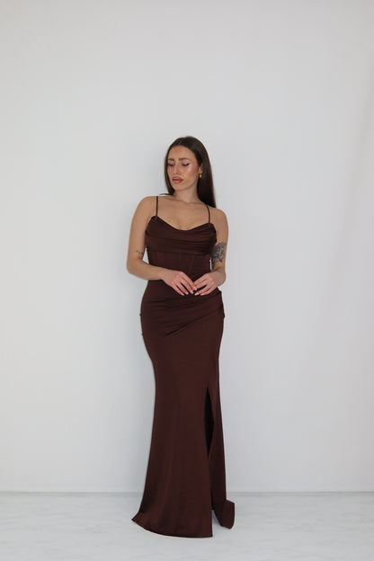 Vestido castanho Eire
