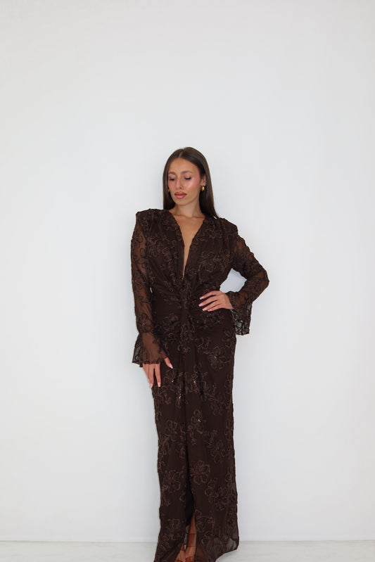 Vestido Nolia Marrón